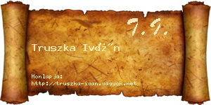 Truszka Iván névjegykártya